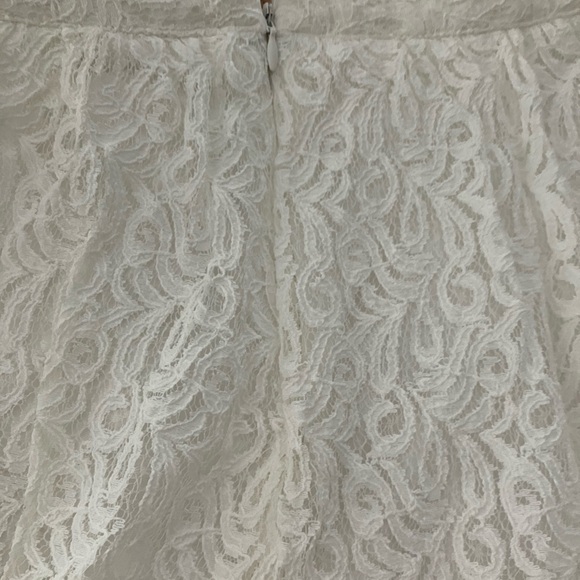 Amisu White Lace Midi Wedding Skirt - Picture 8 of 9